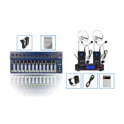 14 Channel Stage Bluetooth Mixer Pro Audio MP3 USB Mixing 2CH Headset Microphone