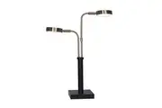 Sarantino LED Metal Table Lamp with 2 Lights Brushed Gold Black Finish