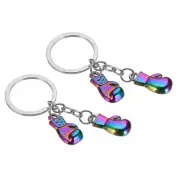 2 Pcs Boxing Keychain Mini Cute Boxing Gloves Key Chain Sport Pendant Colorful