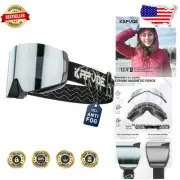 Ultimate Anti-Fog Snow Goggles with Magnetic Lens Change - For All Skiers