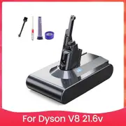 21.6V 8000MAh Vacuum Cleaner Replacement Rechargeable Battery for V8 Li-Ion Vacuum Cleaner Battery Gray