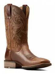 Men's Brown Slingshot Western Boots - Broad Square Toe