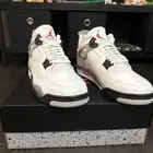 Air Jordan 4 Retro White Cement Mens White Sneakers FV5029