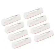 50Pcs Safety Bar Pins 22mm Adhesive Brooch Clasp Pin Backs for ID Badges, White