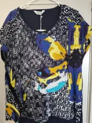 Taking Shape virtuelle midnight in morocco Short Sleeve Stretch cotton top S 16