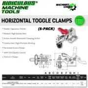 5-Pack Carbon Steel 150lb U-Bar Flange Base Horizontal Clamps