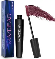 Maydear Burgundy Mascara for Eyelashes, Waterproof Colored Long Lasting Smudgeproof for Women Fast Dry Lengthening Eye Makeup Party - Dark Purple