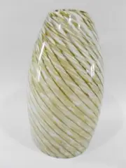 ❤️ 1 SANDY PEBBLE SWIRL Glass 8" Drop Pendant Light Shade / Tan Brown White