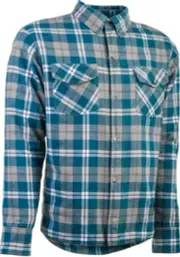 Highway 21 Marksman Mens Long Sleeve Button Up Flannel Shirt Blue/Gray
