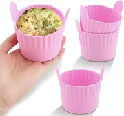 JasCherry Ramekins for Air Fryer, Air Fryer Egg Moulds, 6 PCS Silicone Muffin Cases Muffin Trays