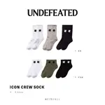 ☆ETW☆【台中店】UNDEFEATED ICON CREW SOCK 襪子 長襪 中筒襪 黑 白 灰 墨綠 現貨