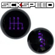 BLACK/PURPLE OL' SKOOL SHIFT KNOB/TRANSFER CASE SET FOR 6 SPEED JEEP JK