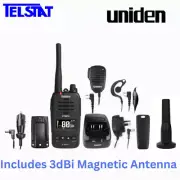 Uniden XTrak 50 5 Watt Handheld UHF Walkie Talkie Radio + 3dBi Magnetic antenna
