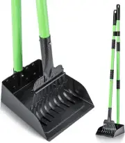 MXF Pooper Scooper Swivel Bin & Rake Kit with 20 Waste Bags, 36.6'' Long Handle