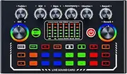 F009 Prof Ional Mixer,Live Streaming Equipment,Po T Equipment,Supports 3 Live Streaming Phones W Simulta Usly,One Click Noise Reduction,Used for Po T/Recording/Game/Voice/Video Studios Black