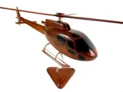 A-Star 350 Helicopter Handcrafted Natural Mahogany Premium Wood Desk Model
