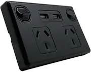 Double Power Point with 2X USB A (3.1A) | Black | Tesla