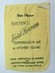 Vintage Boston Hotel Kenmore Shoe Shine Mitten Commonwealth at Kenmore Square