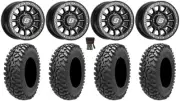 Sedona Sano Bdlk 15x7 Wheels Bk 32" Rampage Fury Tires Polaris RZR XP 1K/ PRO XP
