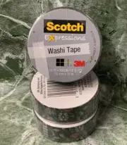 3M Scotch Expressions Washi Tape Black Tribal Pattern (10.9 YD) Lot Of 3️