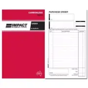 Impact SB320 Business Purchase Order Book 203mm x 127mm Carbonless Duplicate