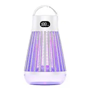 GGP White 360Â° Electric Mosquito Killer Lamp Uv Light Insect Zapper With Digital Display For Indoor And Outdoor Use