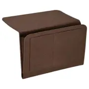 13" Felt Bedside Organizer Bed Hanging Caddy 5 Pockets Hanging Bag, Dark Brown
