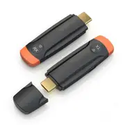 Wireless HDMI Transmitter Receiver Plug and Play with 5G,HD Extender Kit Support USB C Streaming Video Audio to Monitor from Laptop Camera STB,Orange