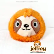 Jeffrey the Sloth Tennis Ball Dog Toy Rough Play Toy Plush Squeaky