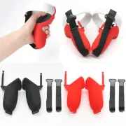 For Quest 2 Accessories Silicone Handle Sleeve Cover + Knuckle Grip Strap