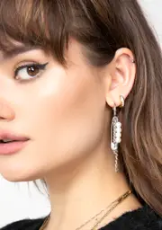 Pearlescent Hype Chain Earrings