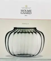 Holmegaard Primula Oval Vase 17.5 cm - Mouth-blown glass - Clear - BRAND NEW