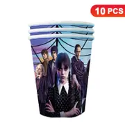 Wednesday Theme 266ml 9 OZ Paper Cups 10PK - Kids Birthday Party Tableware