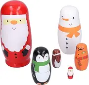 Wooden Russian Nesting Dolls Cartoon Ornaments Home Decoration