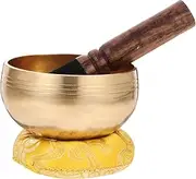 TOPPERFUN Singing Bowl Set Set Buddha Sound Bowl Stick Mat for Buddhist Temple Random