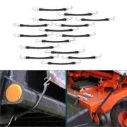 10" Heavy Duty Rubber Tarp Straps Tie Down Bungee Cords With Hooks 15pcs