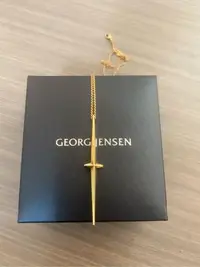 在飛比找Yahoo!奇摩拍賣優惠-georg jensen18K金十字設計師系列項鍊絕版品