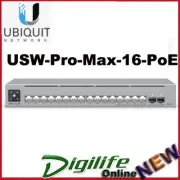 Ubiquiti UniFi USW-Pro-Max-16-PoE 16 Ports PoE++ 180W Managed Gigabit Switch