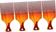 Baluue Oil Hair Comb Set 4pcs Wide Tooth Hair Styling Brush Hairdressing Oil Comb for Men Barber Salon