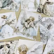 Angelic Christmas Angels Vintage Ephemera for Junk Journals, Card Toppers