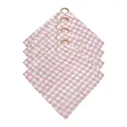4PK Annabel Trends Muslin Security Blanket Baby Blankie 32cm Gingham Pink Clay