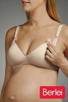 Berlei YZS9 Barely There Cotton Rich Maternity Bra Soft Powder Sizes 12D,16D