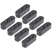 Inline Cord Switch AC 250V 6A Duplex On-Off Rocker Switch for Lamp Light 8pcs