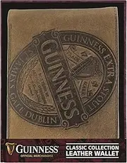 [Guinness] Brown Leather Wallet With Classic Collection Label Design