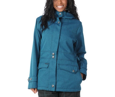 Empyre Nomad Jacket Womens Snowboard Ski 10k Waterproof Insulated Denim Blue M