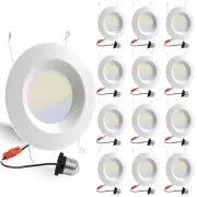 12 Pack 5/6 Inch 5CCT LED Recessed Lighting Retrofit, 2700K/3000K/4000K/5000K...