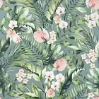 Arthouse Tropical Floral Wallpaper Jungle Orchid Flowers Leaves Sea Blue 924905