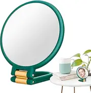 Magnifying Makeup Mirror,Foldable Double Side Tabletop Mirror with Stand | Vanity Hand Glass, Magnification Travel Glass for Dressing, Home, Outdoor Use