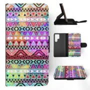 FLIP CASE FOR SAMSUNG GALAXY|VINTAGE AZTEC TRIBAL PATTERN #4