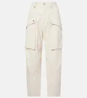 [Marant Etoile] Marant Etoile Jannick low-rise cotton cargo pants AU 14 white